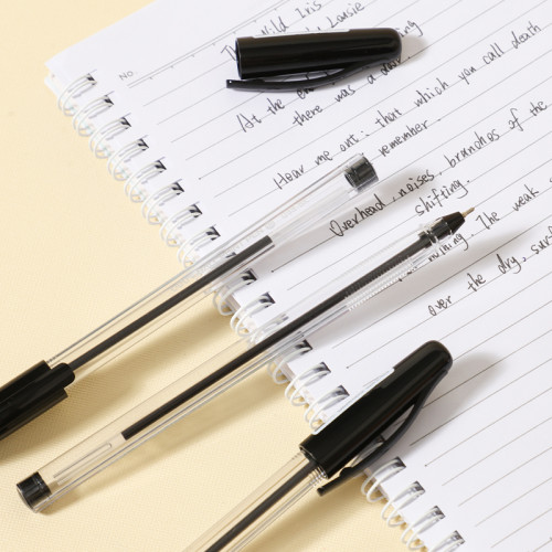 Ручка шариковая DELI "Q98", 1 мм, черная