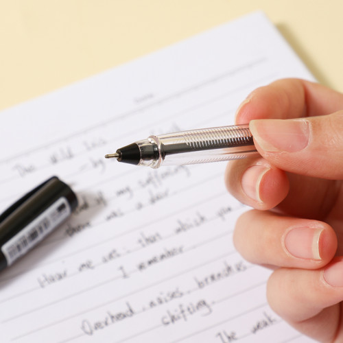 Ручка шариковая DELI "Q98", 1 мм, черная