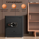 Сейф DELI "AE130" биометрический + электронный замок + ключ, 380х320х450 мм, 21,9 кг, черный