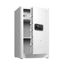 Сейф DELI "AE132" биометрический + электронный замок + ключ, 480х420х800 мм, 44 кг, белый