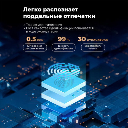 Сейф DELI "AE132" биометрический + электронный замок + ключ, 480х420х800 мм, 44 кг, белый