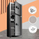 Сейф DELI "AE138" биометрический + электронный замок + ключ, 590x560х1500 мм, 93,5 кг, черный