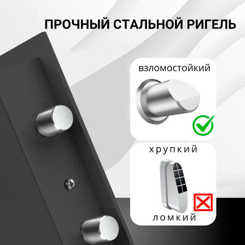 Сейф DELI "ET535" электронный замок + ключ, 350х330х500 мм, 16,5 кг, черный