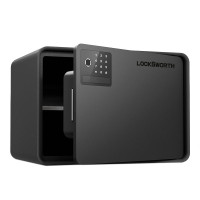 Сейф LockSworth биометрический + электронный замок + ключ, 250х360х250 мм, 6 кг, черный