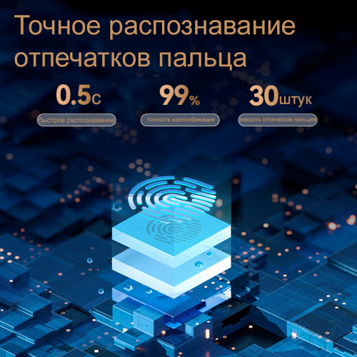 Сейф LockSworth биометрический + электронный замок + ключ, 450х380х320 мм, 20,7 кг, белый