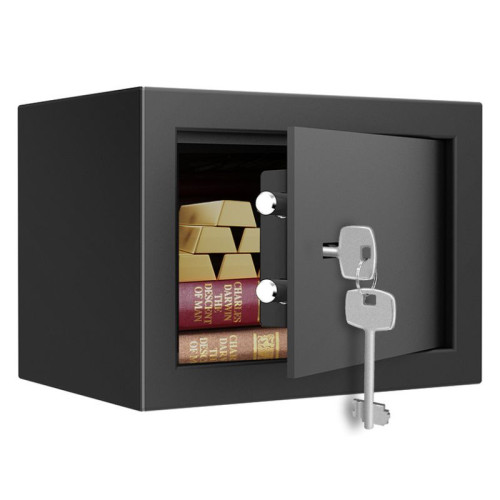 Сейф мебельный DELI "ET560" ключевой замок, 230х170х170 мм, 1,8 кг, черный