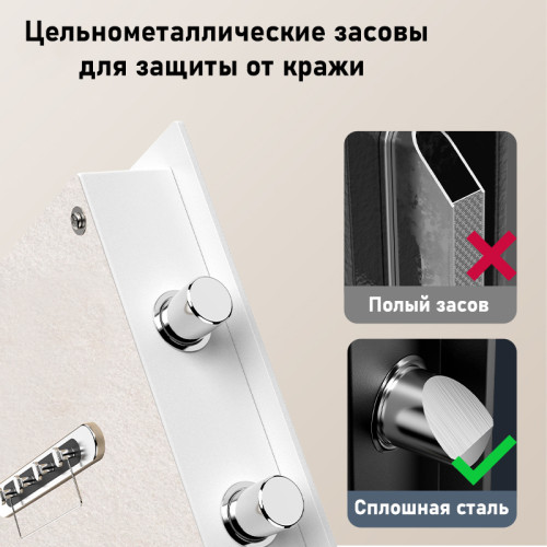 Сейф мебельный DELI "ET634" биометрический + электронный замок+ключ, 380х320х450 мм, 19 кг, белый