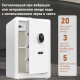 Сейф мебельный DELI "ET635" биометрический + электронный замок+ключ, 380х360х600 мм, 25 кг, белый