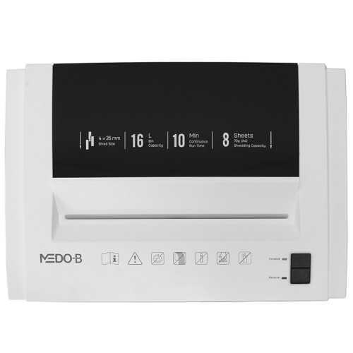 Шредер Deli, 4 уровень секретности (4х25мм),  8 листов, 16 литров