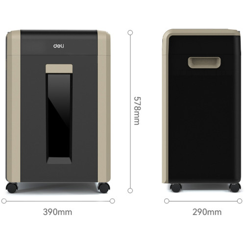 Шредер Deli, 4 уровень секретности (4х30мм), 25 листов, 31 литр