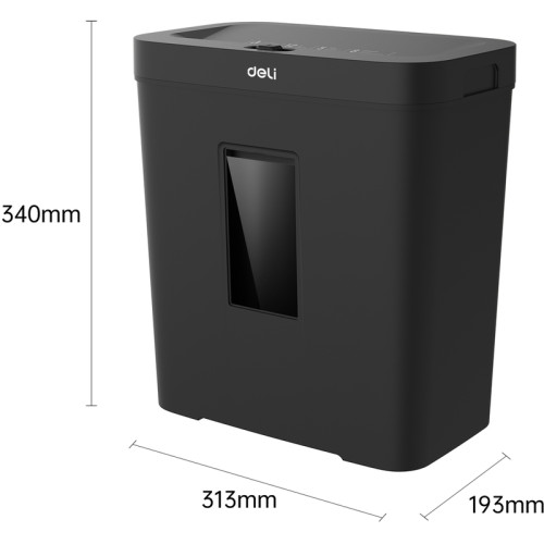 Шредер Deli, 4 уровень секретности (4х40мм), 10 листов, 12 литров