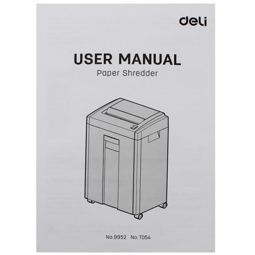 Шредер Deli, 5 уровень секретности (2х12мм),  8 листов, 23 литра