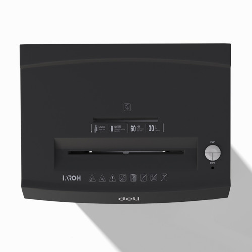 Шредер Deli, 7 уровень секретности (1х5мм), 8 листов, 30 литров