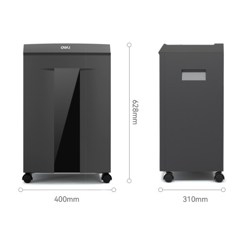 Шредер Deli, 7 уровень секретности (1х5мм), 8 листов, 30 литров