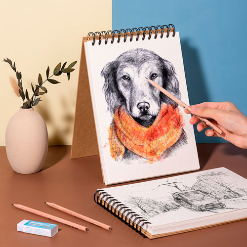 Скетчбук DELI "Croquis", 18,8х26 см, 60 л., 160 г/кв.м., жесткая подложка, на спирали Скетчбук DELI "Croquis", 18,8х26 см, 60 л., 160 г/кв.м., жесткая подложка, на спирали