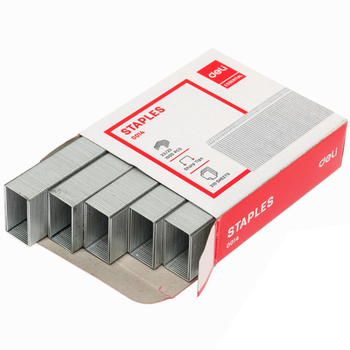 Скобы DELI для степлера №23/23 (210 листов) 1000 шт/кор