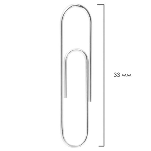 Скрепки BASY 33 мм, оцинкованные, 100 шт/упак