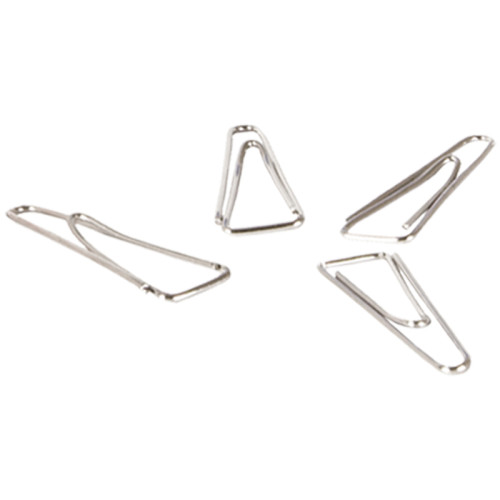 Скрепки BERLINGO 32 мм, никелированные, треугольные, 100 шт/упак