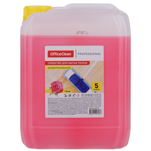 Средство для мытья полов OfficeClean Professional "Роза", концентрат, канистра, 5 литров Средство для мытья полов OfficeClean Professional "Роза", концентрат, канистра, 5 литров