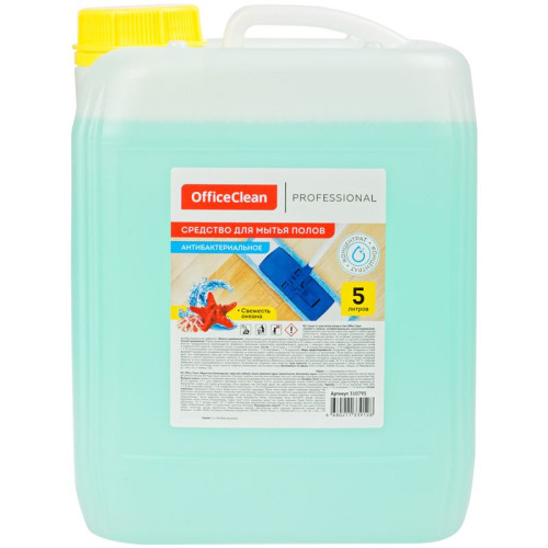Средство для мытья полов OfficeClean Proffesional "Антибак-ное. Свежесть океана", концентрат, 5 л Средство для мытья полов OfficeClean Proffesional "Антибак-ное. Свежесть океана", концентрат, 5 л