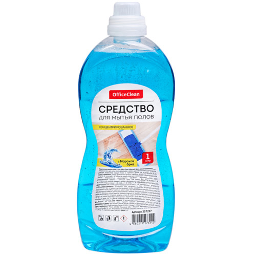 Средство для мытья полов, универсальное OfficeClean "Морской бриз", концентрат, 1 л Средство для мытья полов, универсальное OfficeClean "Морской бриз", концентрат, 1 л