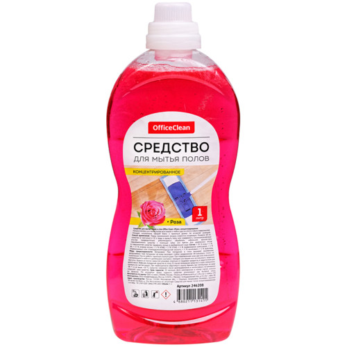 Средство для мытья полов, универсальное OfficeClean "Роза", концентрат, 1 л Средство для мытья полов, универсальное OfficeClean "Роза", концентрат, 1 л