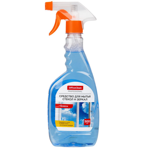 Средство для мытья стекол и зеркал OfficeClean "Блеск", распылитель, 500 мл Средство для мытья стекол и зеркал OfficeClean "Блеск", распылитель, 500 мл