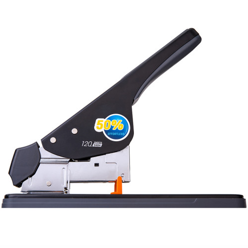 Степлер металлический DELI до 120 листов (скобы 23/6 - 23/17), черный