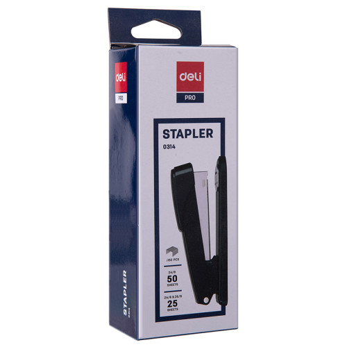Степлер металлический DELI до 50 листов (скобы №24/6, 26/6, 24/8)