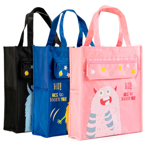 Сумка-шоппер DELI "Монстрики", 330 x 185 x 125 мм, полиэстер, ассорти