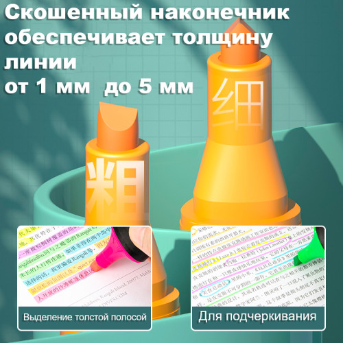 Текстовыделитель DELI "S600" 1-5 мм, розовый