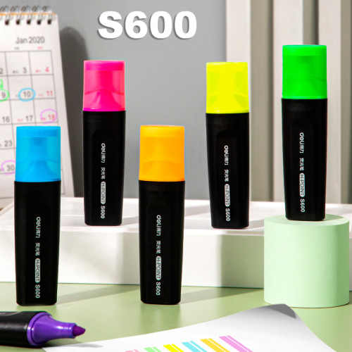 Текстовыделитель DELI "S600" 1-5 мм, желтый