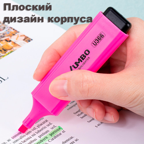 Текстовыделитель DELI "U366" 1-5 мм, розовый