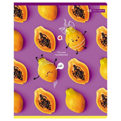 Тетрадь общая BG "Сочная тетрадь", А5, 48 листов в клетку, на скрепке