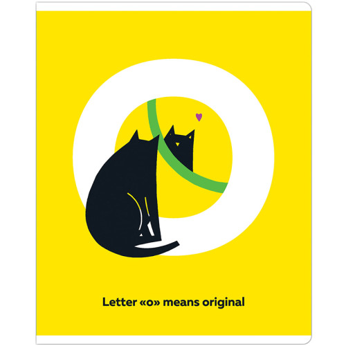 Тетрадь общая MESHU "Сhatty cat", А5, 48 листов в клетку, матовая ламинация, выб. лак, на скрепке