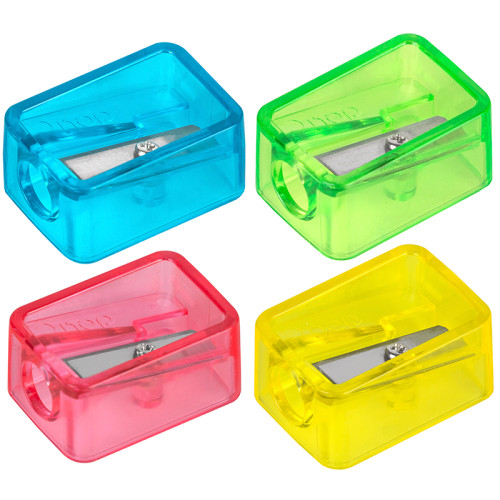 Точилка DELI "Comiko" EH034, пластиковая, 1 отверстие, ассорти