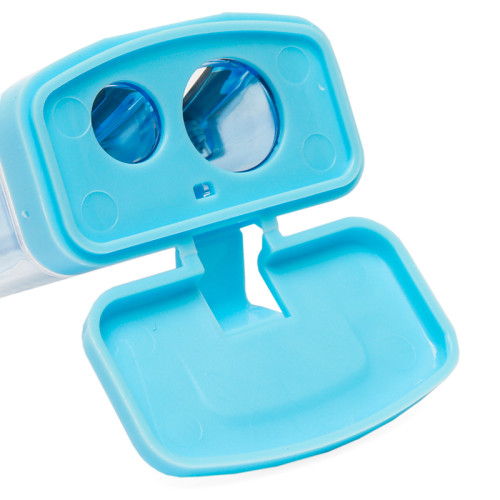 Точилка DELI "Comiko", пластиковая, 2 отверстия, с корпусом, ассорти