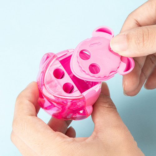 Точилка DELI "Magic Zoo" пингвин, 2 отверстия, с контейнером, ассорти