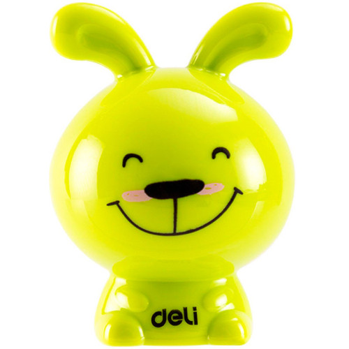 Точилка DELI "Magic Zoo" животные, пластиковая, 1 отверстие, с контейнером, ассорти