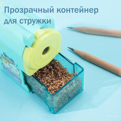 Точилка DELI "Mi You" механическая, с контейнером, ассорти