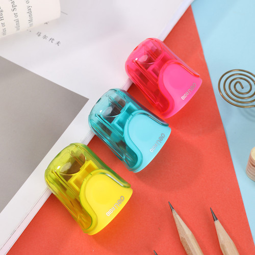 Точилка DELI "U-touch"  пластиковая, 1 отверстие, с контейнером, асоорти