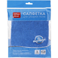 Тряпка-салфетка для пола OfficeClean "Премиум", 50х60 см, микрофибра, синяя