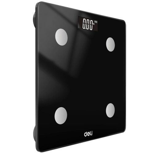 Весы напольные Deli, 26 х 26 см, черные