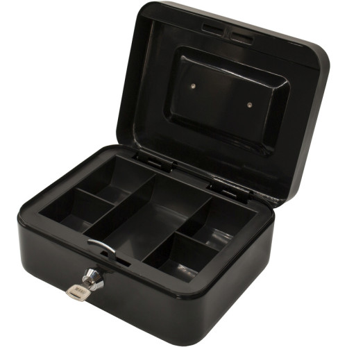 Ящик для денег Silwerhof, 90х200х160 мм, 0,917 кг, сталь, черный