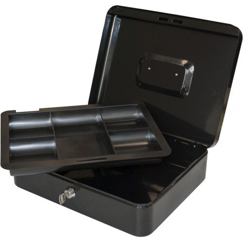 Ящик для денег Silwerhof, 90х300х240 мм, 1,66 кг, сталь, черный