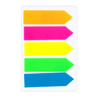 Закладки клейкие "Basy", 12 х 45 мм, стрелки, пластиковые,  5 цв х 25 листов