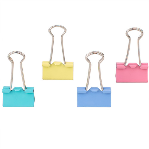 Зажимы для бумаг DELI "RIO", 25 мм, цветные, (12 шт.)
