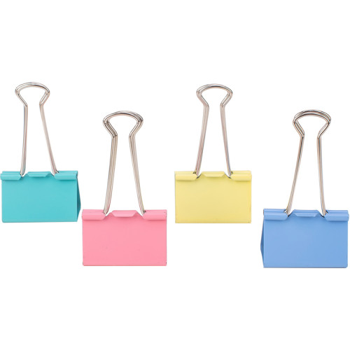 Зажимы для бумаг DELI "RIO", 41 мм, цветные, (12 шт.)