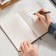Записная книжка DELI на резинке, А5, 96 листов в линейку, черная