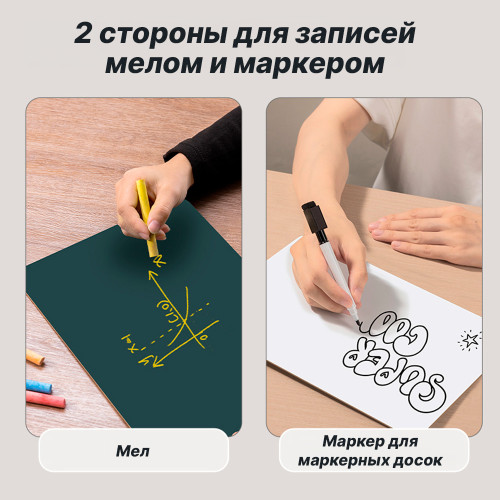 Доска маркерно-меловая i Select 21 х 29,7 см, двухсторонняя